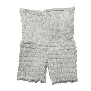 VTG 80s Malco Modes White Ruffle Bloomer‎ Shorts XL Burlesque Pin Up Costume